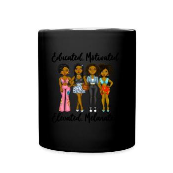 Éduqué Motivé Augmentation Melent Noir - Mug uni - noir - Devant