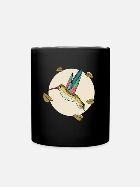 Kolibri Mondblätter Kolibri Kolibri Vogel - Tasse einfarbig - Schwarz