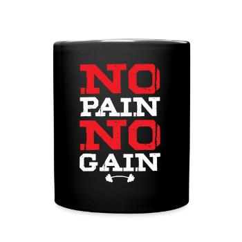 Pas de douleur Pas de gain Gym Entraînement physique - Mug uni - noir - Devant