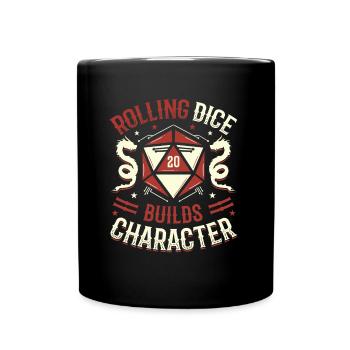 Personnage Stylo et papier Jeu de rôle sur table - Mug uni - noir - Devant