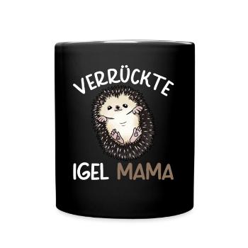 Lustiges Afrikanischer Weißbauchigel Igel Kostüm - Tasse einfarbig - Schwarz - Vorne