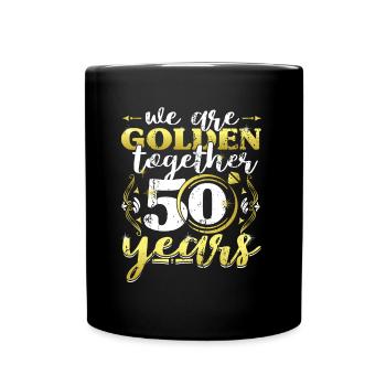 Nous sommes Golden Together 50 ans anniversaire de mariage - Mug uni - noir - Devant