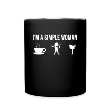 Lustig Trainer Trainerin Job Karriere Simple Woman - Tasse einfarbig - Schwarz - Vorne