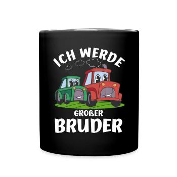 Ich Werde Großer Bruder Verkündung Geschenkidee - Tasse einfarbig - Schwarz - Vorne