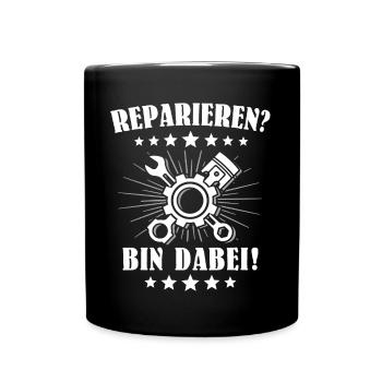 Mechaniker Industriemechaniker Mechanik - Tasse einfarbig - Schwarz - Vorne