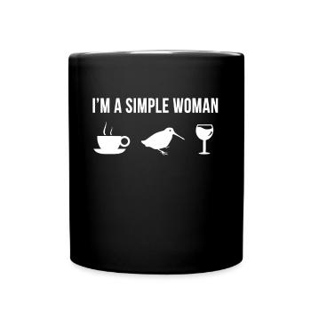 Drôle Bécasse des bois Chasse Hunter Chasseur - Mug uni - noir - Devant
