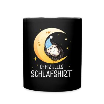 Lustiges Afrikanischer Weißbauchigel Igel Kostüm - Tasse einfarbig - Schwarz - Vorne