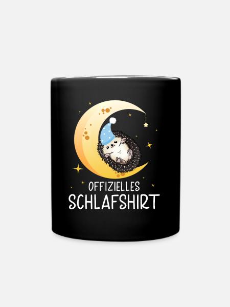 Lustiges Afrikanischer Weißbauchigel Igel Kostüm - Tasse einfarbig - Schwarz