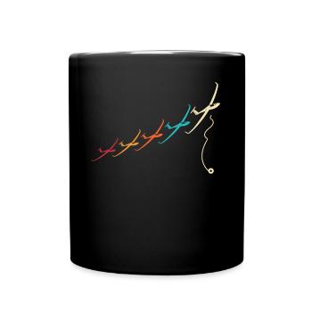Segelflieger Segelflug Segelfliegen - Tasse einfarbig - Schwarz - Vorne