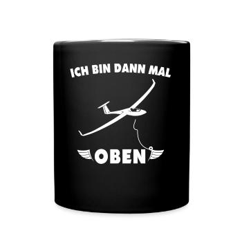 Segelfliegen Segelflugzeug Segelflug - Tasse einfarbig - Schwarz - Vorne