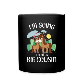 Promoted Big Cousin - Going To Be A Big Cousin - Full Colour Mug - black - Front