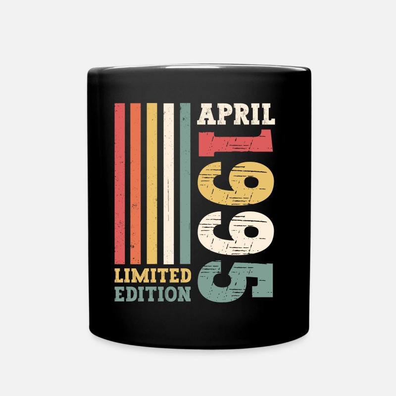 Limited Edition April 1995 28. Geburtstag Herren - Tasse einfarbig - Schwarz