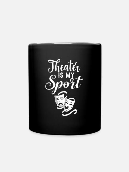 Theater is my Sport Musical Design Theater Fans - Tasse einfarbig - Schwarz