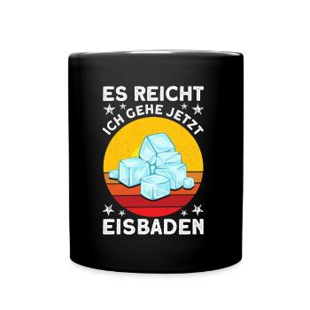 Eisbader Eisbaden Kaltduscher - Tasse einfarbig - Schwarz - Vorne