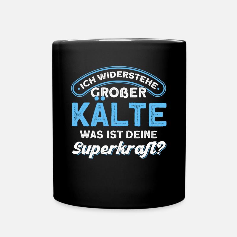 Kaltduscher Eisbader Eisbaden - Tasse einfarbig - Schwarz