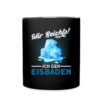 Eisbader Eisschwimmen Eisbaden - Tasse einfarbig - Schwarz - Vorne