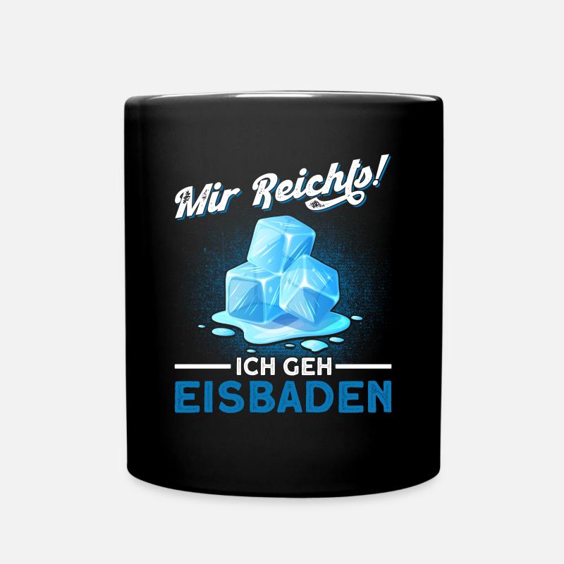 Eisbader Eisschwimmen Eisbaden - Tasse einfarbig - Schwarz