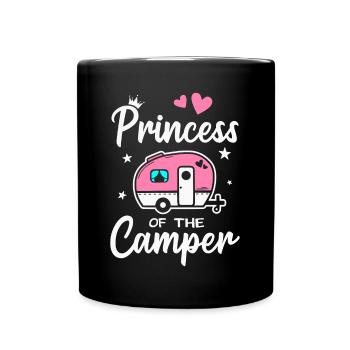 Caravan Camping Princess of the Camper - Full Colour Mug - black - Front
