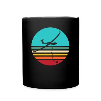 Segelflieger Segelflug Segelfliegen - Tasse einfarbig - Schwarz - Vorne