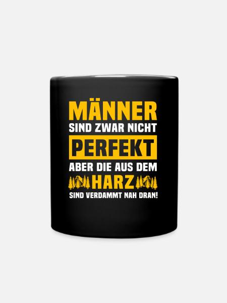 Harz Männer Harzer Mann - Tasse einfarbig - Schwarz