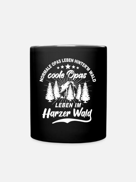 Harzer Opa Harz Grossvater - Tasse einfarbig - Schwarz