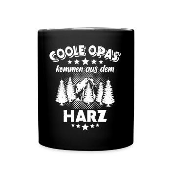 Harzer Opa Harz Grossvater - Tasse einfarbig - Schwarz - Vorne