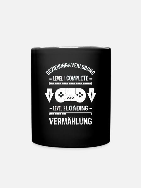 Level Ehemann Loading JGA Männer Computer Nerds - Tasse einfarbig - Schwarz
