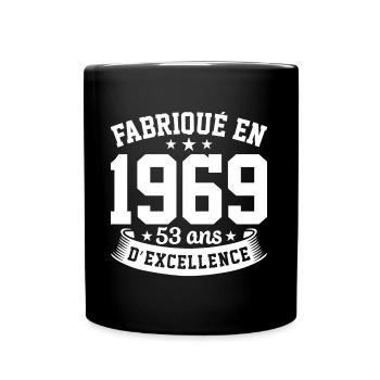 Fabriqué en 1969 53 Ans D'excellence - Mug uni - noir - Devant