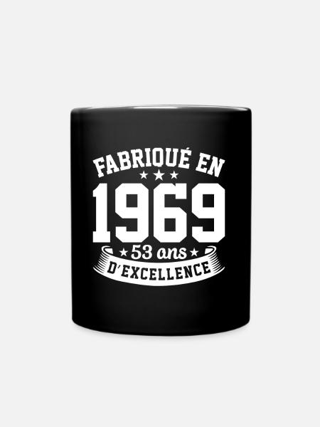Fabriqué en 1969 53 Ans D'excellence - Mug uni - noir