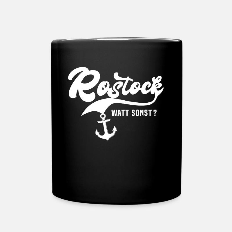 Rostock Sprüche Rostocker - Tasse einfarbig - Schwarz