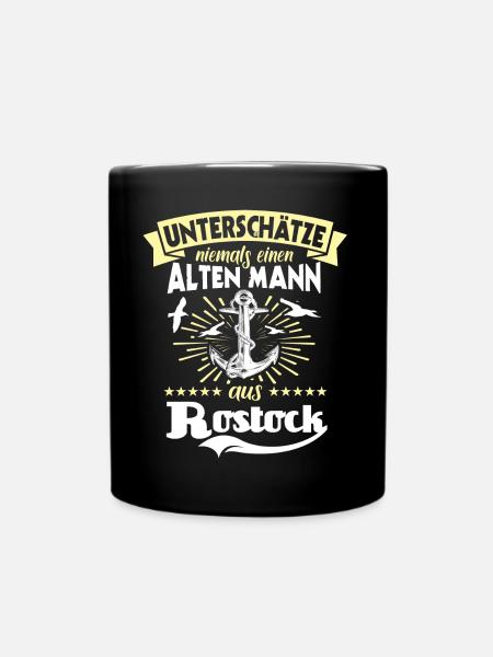 Rostock Sprüche Rostocker - Tasse einfarbig - Schwarz