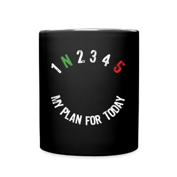 Motif de moto pour motards avec slogan - Mug uni - noir - Devant