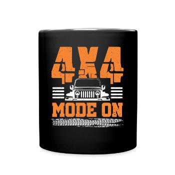 4x4-Modus eingeschaltet - Tasse einfarbig - Schwarz - Vorne