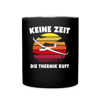Segelflugzeug Fliegen Segelfliegen Segelflieger - Tasse einfarbig - Schwarz - Vorne