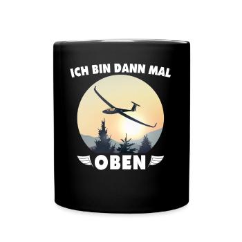 Segelflugzeug Fliegen Segelfliegen Segelflieger - Tasse einfarbig - Schwarz - Vorne