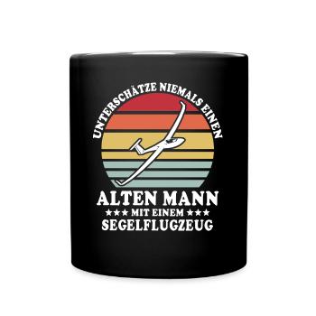 Segelfliegen Segelflug Segelflugzeug Fliegen - Tasse einfarbig - Schwarz - Vorne