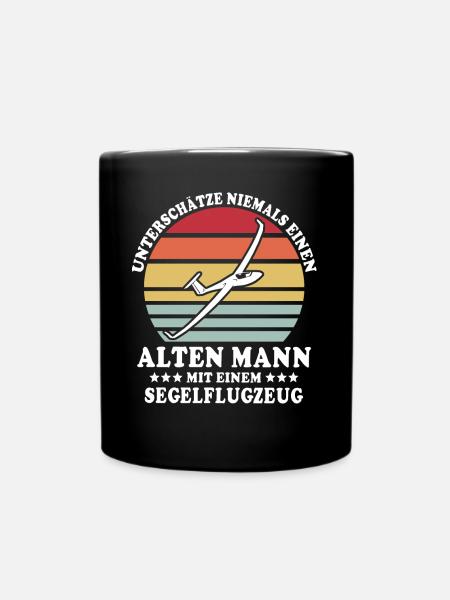 Segelfliegen Segelflug Segelflugzeug Fliegen - Tasse einfarbig - Schwarz