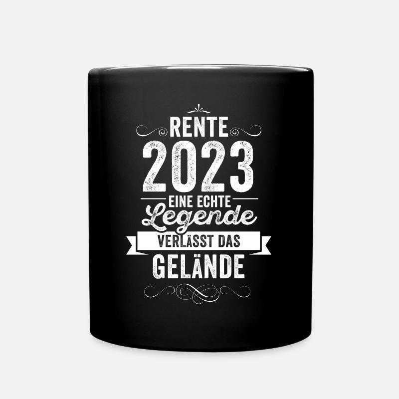 Rente 2023 Eine Echte Legende Verlässt Das Gelände - Tasse einfarbig - Schwarz