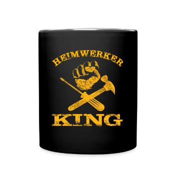 Dad DIY King - Men Father's Day Grandpa & Dad - Full Colour Mug - black - Front
