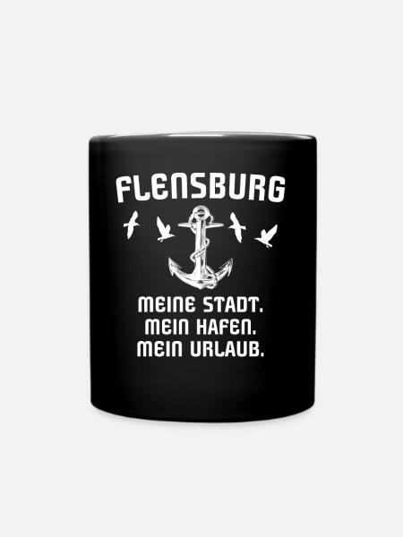 Flensburger Sprüche Flensburg Spruch - Tasse einfarbig - Schwarz