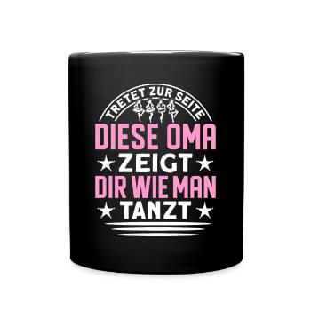 Linedance Oma Line Dance Linedancing - Tasse einfarbig - Schwarz - Vorne