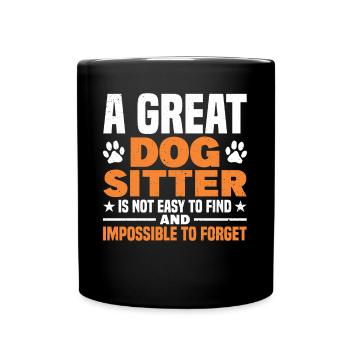 Hundeausführer Sitter Business Hundesitter - Tasse einfarbig - Schwarz - Vorne