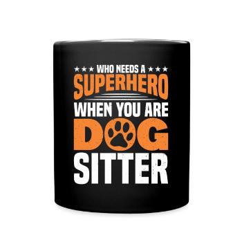 Hundesitter Hundesitting Hundeausführer - Tasse einfarbig - Schwarz - Vorne