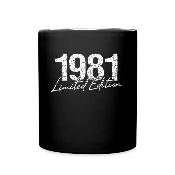 Geburtstag 1981 Limited Edition Geschenk Used Cool - Tasse einfarbig - Schwarz - Vorne