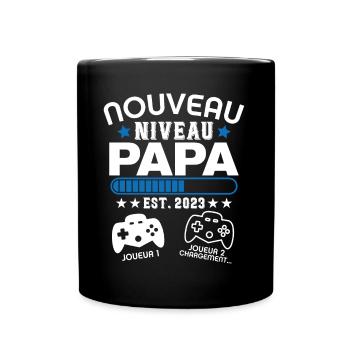 Nouveau niveau papa 2023 - Cadeau Futur Papa Gamer - Mug uni - noir - Devant