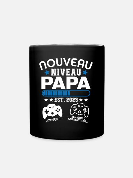 Nouveau niveau papa 2023 - Cadeau Futur Papa Gamer - Mug uni - noir