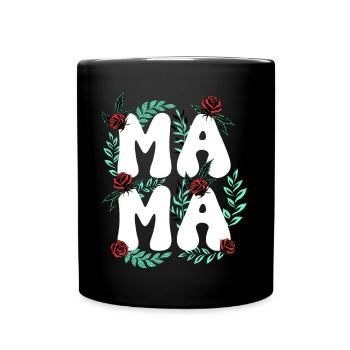 Mama, Super Mom - Full Colour Mug - black - Front