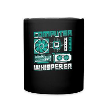 Computer Whisperer IT Support - Full Colour Mug - black - Front