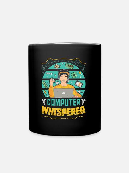 Support informatique Computer Whisperer - Mug uni - noir