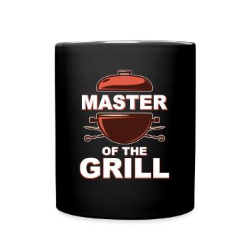 Master Of The Grill Grillliebhaber Hobbygriller - Tasse einfarbig - Schwarz - Vorne